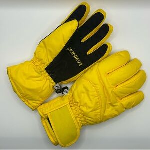 Zanier Primaloft Insulated Winter / Ski Gloves Women’s Size 7 M Yellow Floral